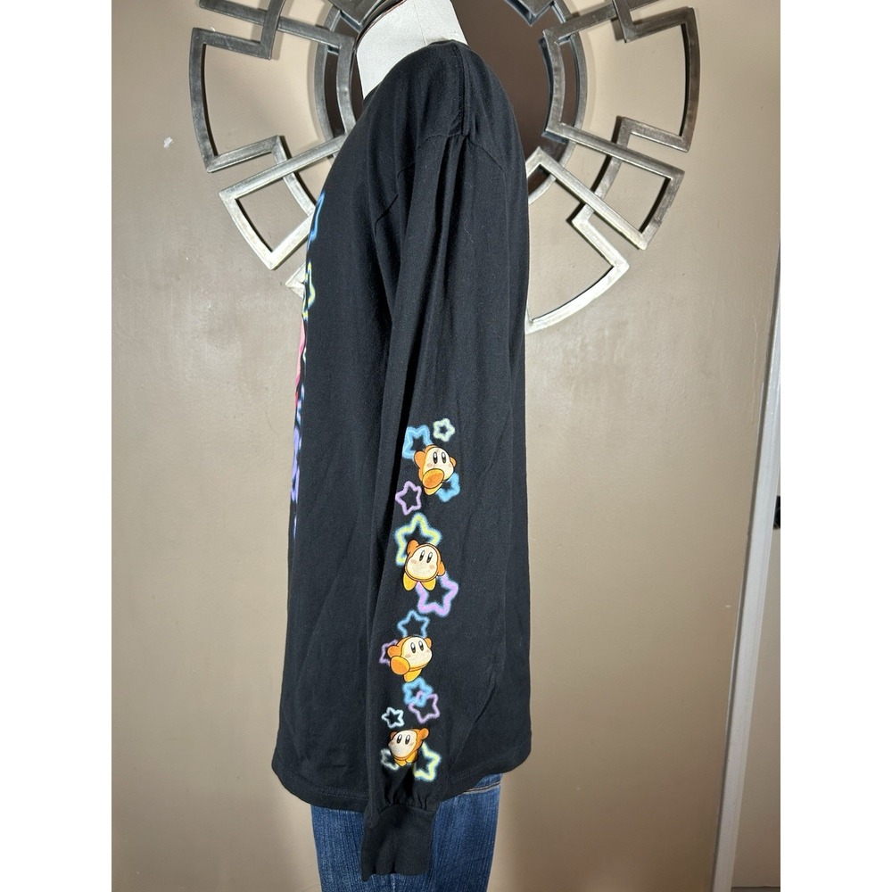 Nintendo Kirby Star Rod Women's Long Sleeve T-Shirt - BoxLunch‎ Exclusive Black - Picture 4 of 9